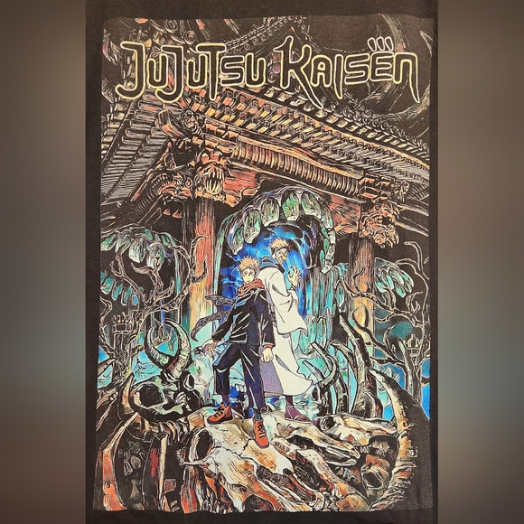 Jujutsu Kaisen  T-Shirt  Unisex Large Black Anime - Picture 1 of 9